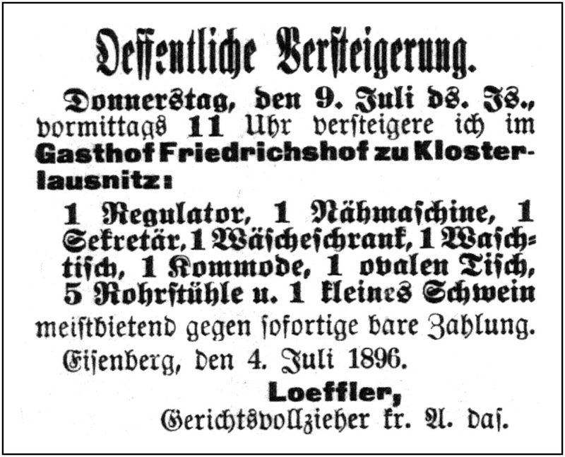 1896-07-09 Kl Versteigerung